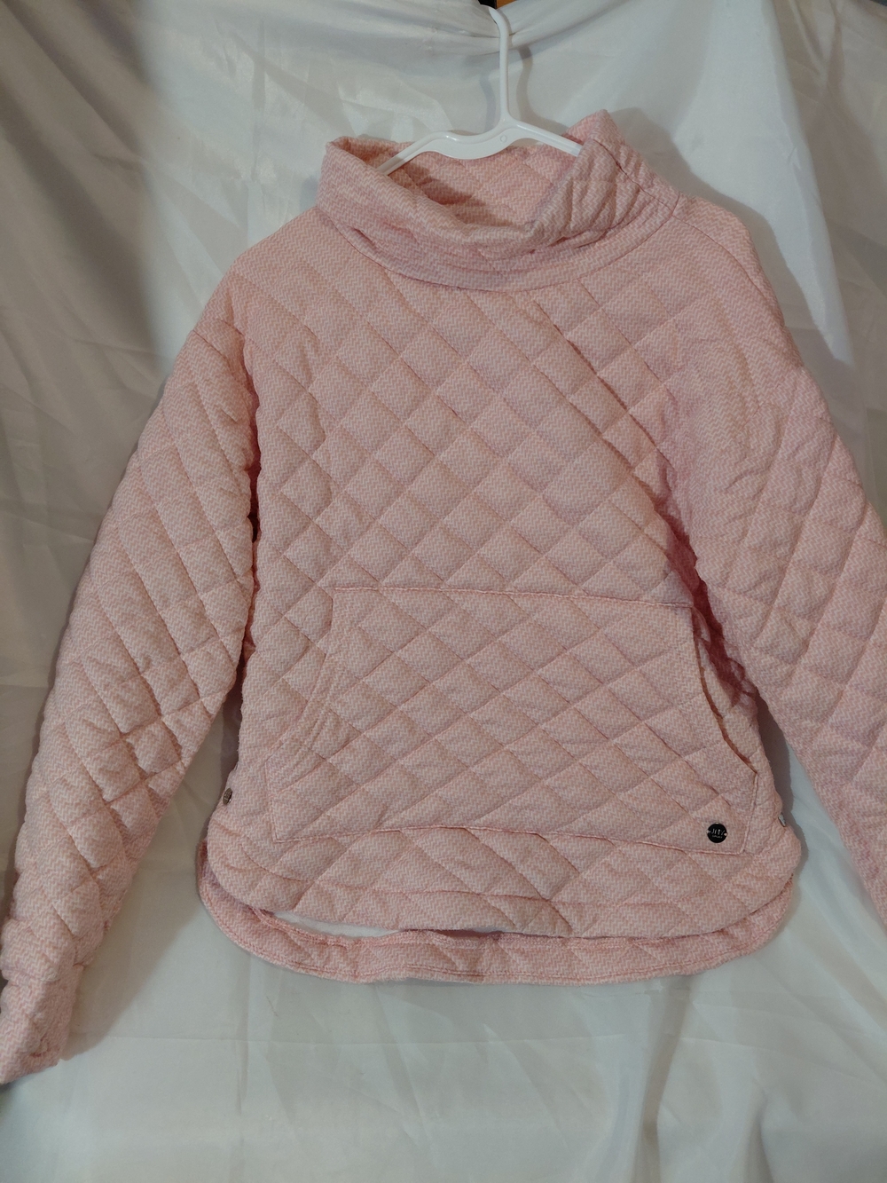 Jones New York Light Pink Quilted Pullover Puffer